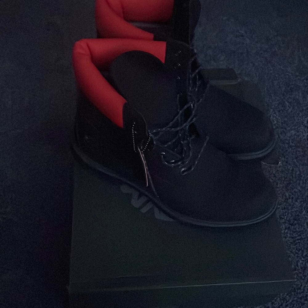 Black and orange timberlands